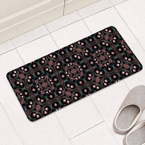 Image of Dark Oriental Geometric Mosaic Rectangular Doormat