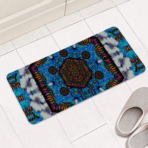 Temple Mandala  Of Candle Lights And A Touch Of Summer Rectangular Doormat