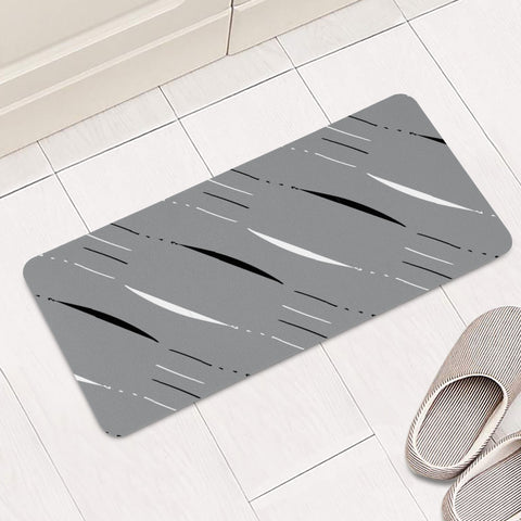 Image of Ultimate Gray, Black & White Rectangular Doormat
