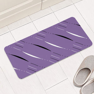 Amethyst Orchid, Black & White Rectangular Doormat