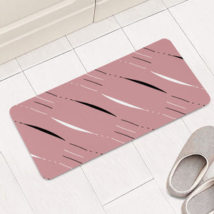 Blush, Black & White Rectangular Doormat