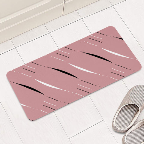 Image of Blush, Black & White Rectangular Doormat