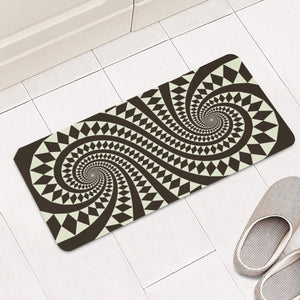 Spiral Contrast Rectangular Doormat