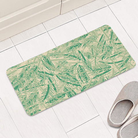 Image of Almond Oil, Green Foam & Mint Rectangular Doormat