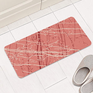 Burnt Coral, Lava Falls & Buttercream Rectangular Doormat