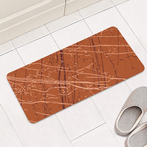 Image of Rust, Fired Brick & Peach Rectangular Doormat