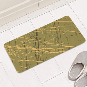 Willow, Dark Olive & Pale Marigold Rectangular Doormat