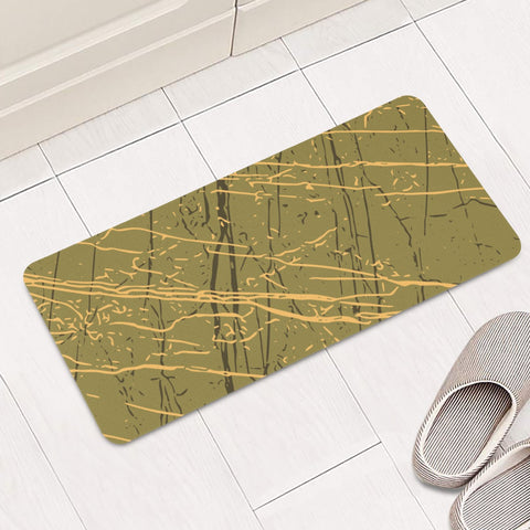 Image of Willow, Dark Olive & Pale Marigold Rectangular Doormat