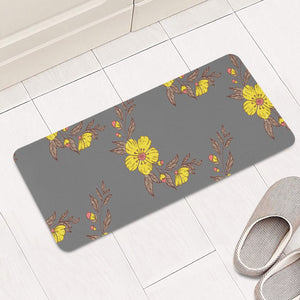 Yellow Flowers Rectangular Doormat