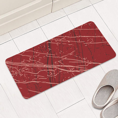 Image of Lava Falls, Bitter Chocolate & Coral Almond Rectangular Doormat