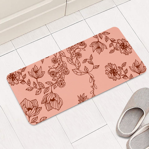 Image of Flower Rectangular Doormat