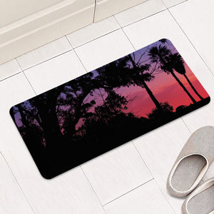 Sunset Landscape High Contrast Photo Rectangular Doormat