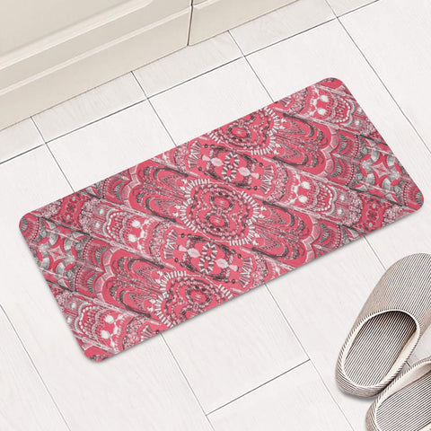 Image of Fancy Ornament Pattern Design Rectangular Doormat