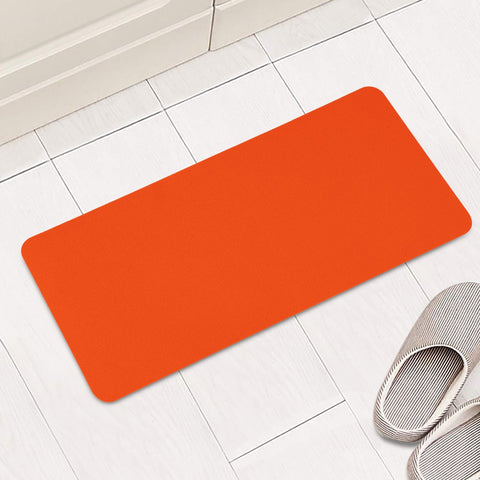 Image of Coquelicot Red Rectangular Doormat