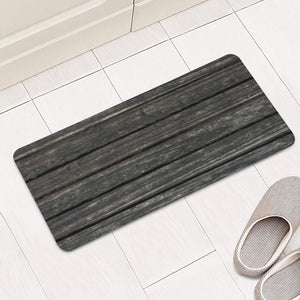 Wooden Linear Geometric Design Rectangular Doormat