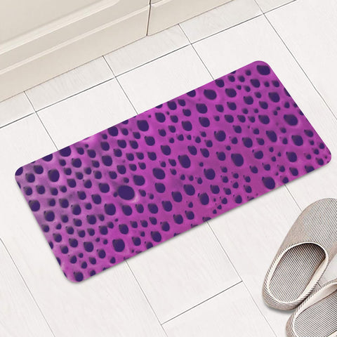 Image of Purple Abstract Print Design Rectangular Doormat