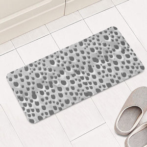 Silver Abstract Print Design Rectangular Doormat