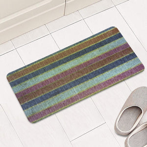 Multicolor Linear Grunge Rectangular Doormat