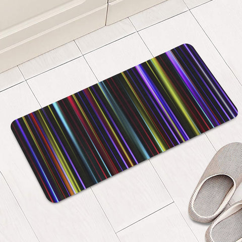 Image of Multicolor Striped Print Design Rectangular Doormat