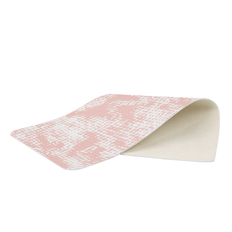 Image of Pattern Effet Blanc/Rose Clair Rectangular Doormat