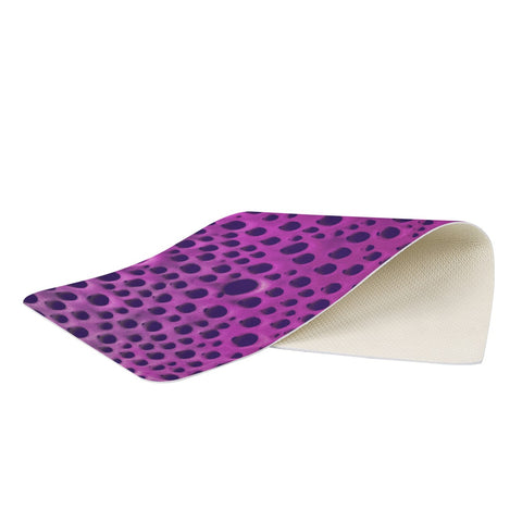 Image of Purple Abstract Print Design Rectangular Doormat