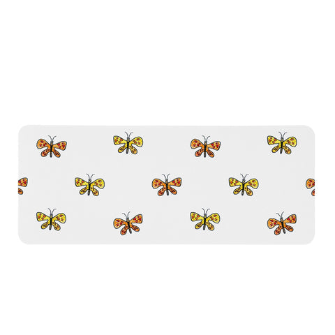 Image of Butterfly Cartoon Drawing Motif  Pattern Rectangular Doormat