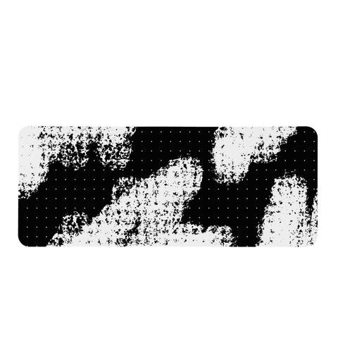 Image of Abstrait Taches Blanc/Noir Rectangular Doormat