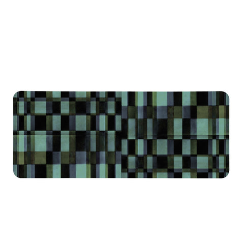 Image of Dark Geometric Pattern Design Rectangular Doormat