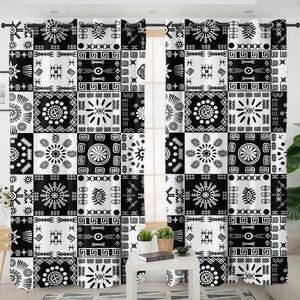 Aztec Checkerboard SWKL3361 - 2 Panel Curtains