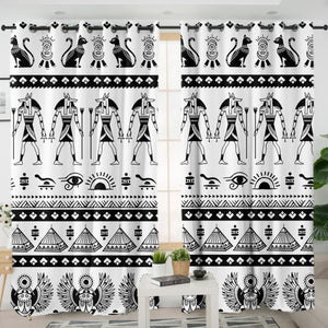 Ancient Egyptian Aztec Print SWKL3359 - 2 Panel Curtains