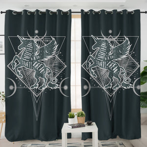 Unicorn Zodiac SWKL3375 - 2 Panel Curtains