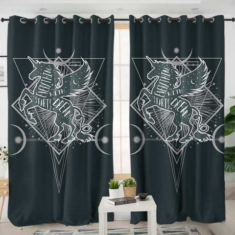 Image of Unicorn Zodiac SWKL3375 - 2 Panel Curtains