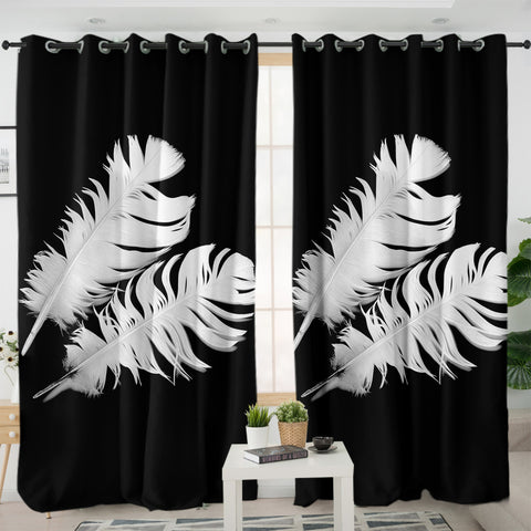 Image of White Feather SWKL3317 - 2 Panel Curtains