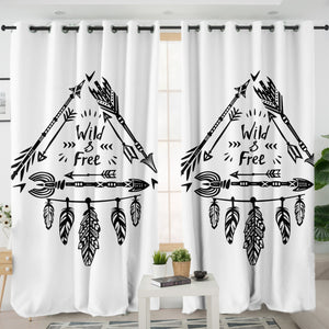 Wild & Free - Triangle Arrow Dreamcatcher SWKL3354 - 2 Panel Curtains