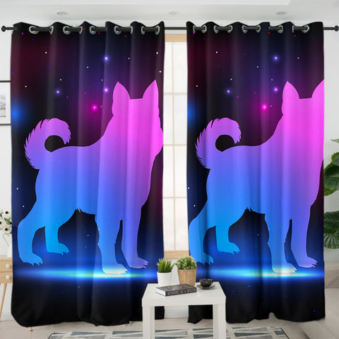 Image of Galaxy Wolf SWKL3307 - 2 Panel Curtains