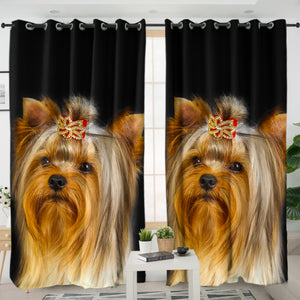 Brown Maltese Black SWKL3299 - 2 Panel Curtains