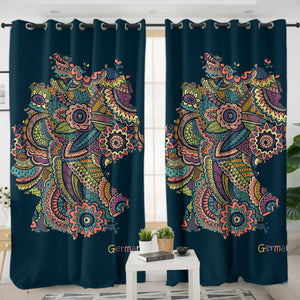 Germany Territory SWKL3321 - 2 Panel Curtains