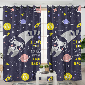 To The Moon And Back SWKL3323 - 2 Panel Curtains