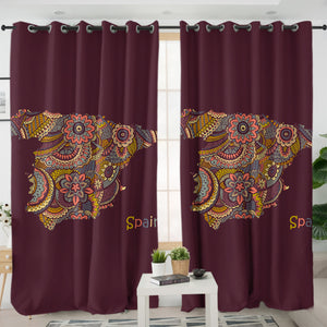 Spain Territory SWKL3318 - 2 Panel Curtains