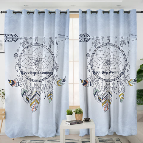 Image of Never Stop Dreaming Round Dreamcatcher SWKL3357 - 2 Panel Curtains