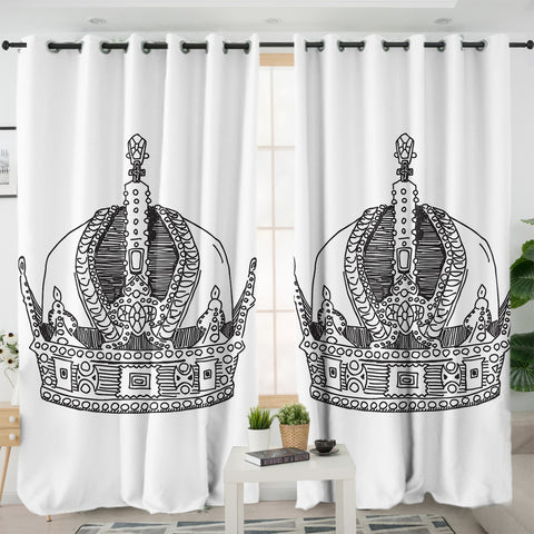 Image of B&W King Crown SWKL3362 - 2 Panel Curtains