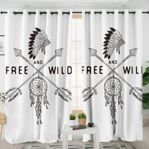 Image of Free & Wild Dreamcatcher SWKL3338 - 2 Panel Curtains