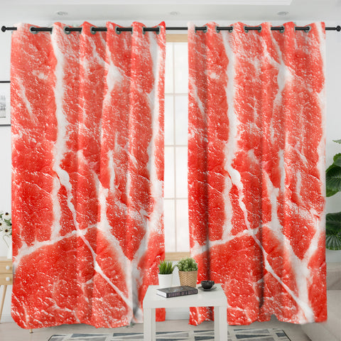 Image of Pork Pattern SWKL3327 - 2 Panel Curtains