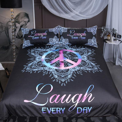 Image of Peace Symbol Comforter Set - Beddingify