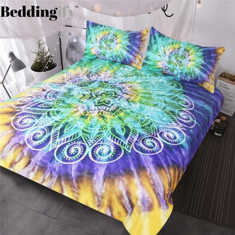 Image of Lotus Tie Dye Mandala Bedding Set - Beddingify