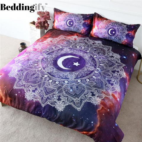 Image of Outer Space Mandala Comforter Set - Beddingify