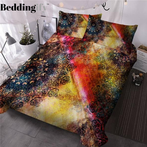 Image of Flower Bohemian Comforter Set - Beddingify