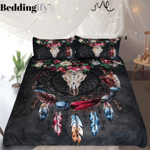 Image of Tribal Horns Dreamcatcher Comforter Set - Beddingify