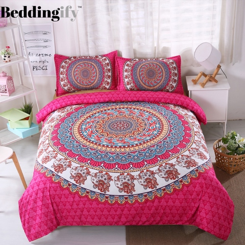 Image of Bohemian Mandala Pattern Bedding Set - Beddingify