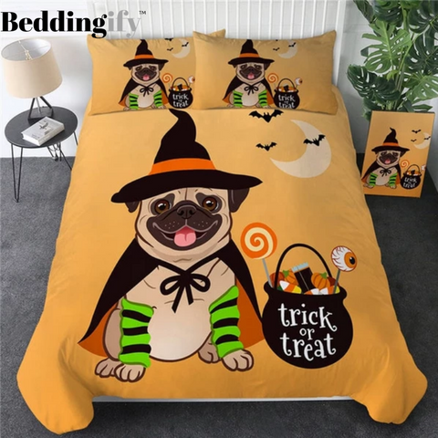 Image of Halloween Pug Bedding Set - Beddingify